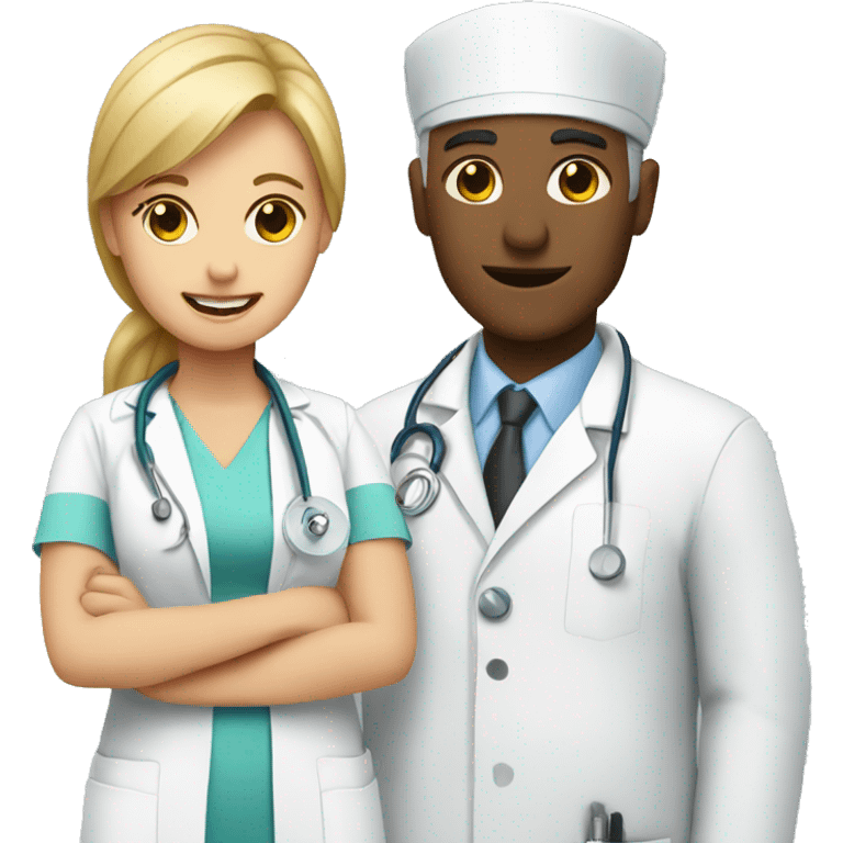 doctor with nurse emoji