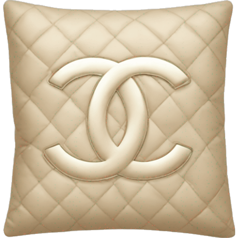 Chanel pillow beige emoji