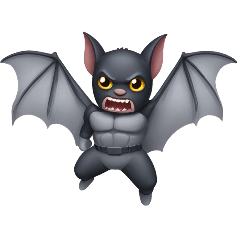 fighting andgry bat with wings emoji