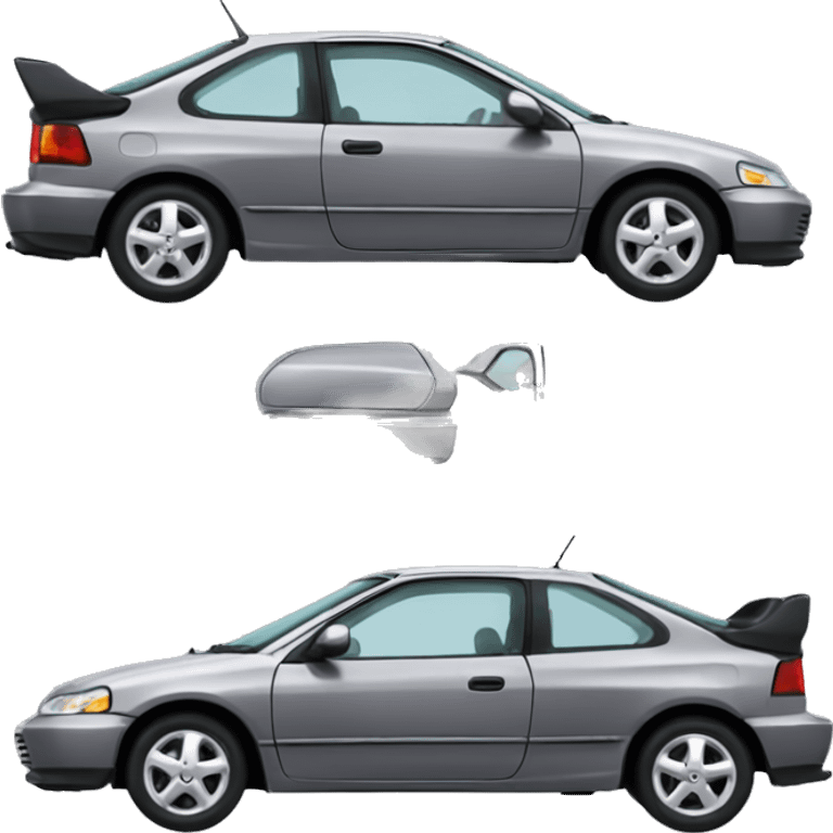 Grey Honda civic 1999 three doors lower  emoji