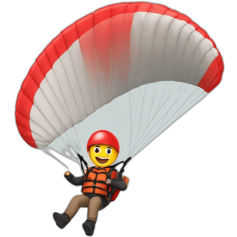 paraglider with turkish flag emoji