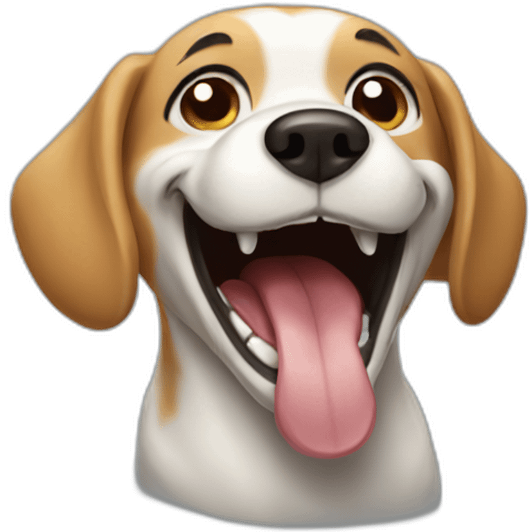 laughing dog emoji