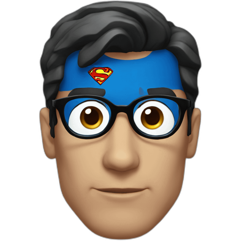 superman with eye glasses emoji