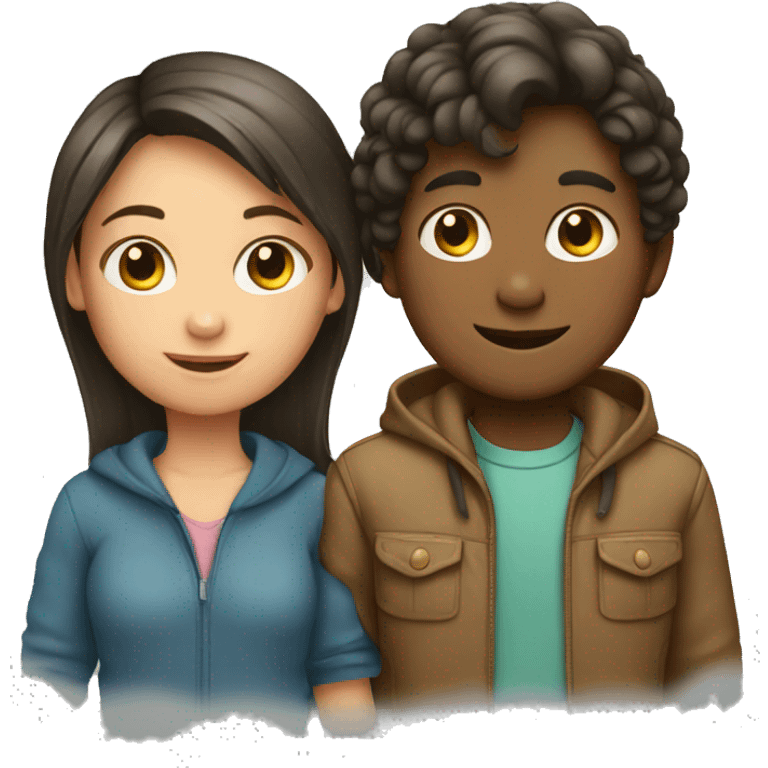 A girl and boy together  emoji