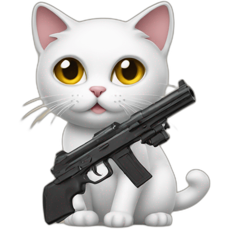 cat with gun emoji