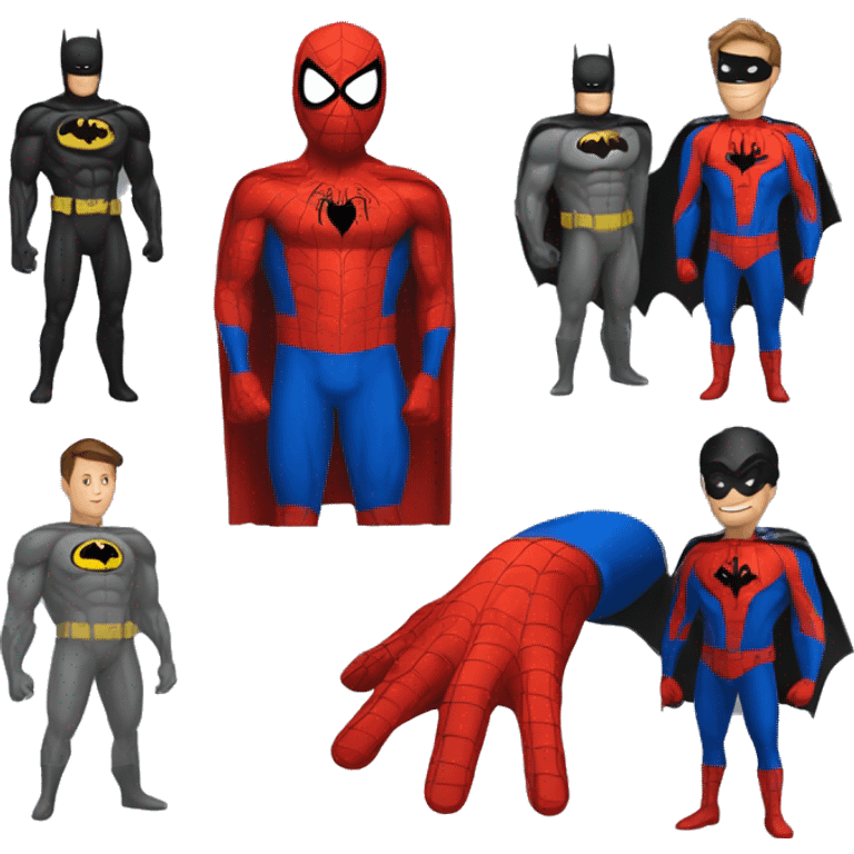 Half Spider-Man and half Batman  emoji