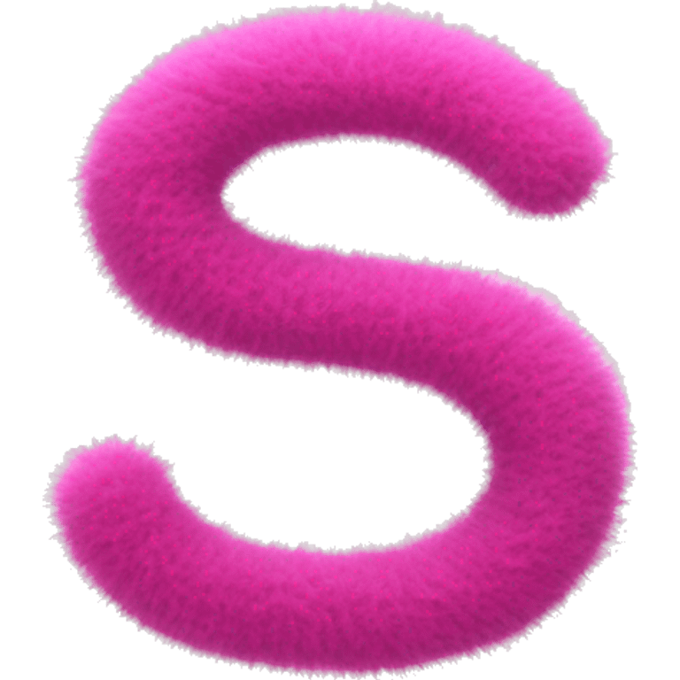 Pink fuzzy Letter S emoji