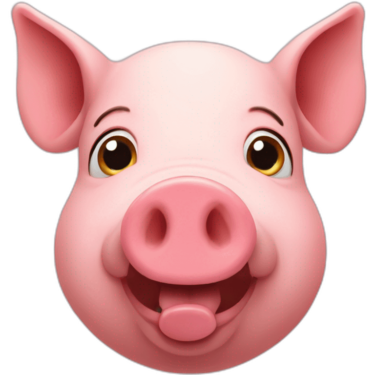 realistic pig face emoji