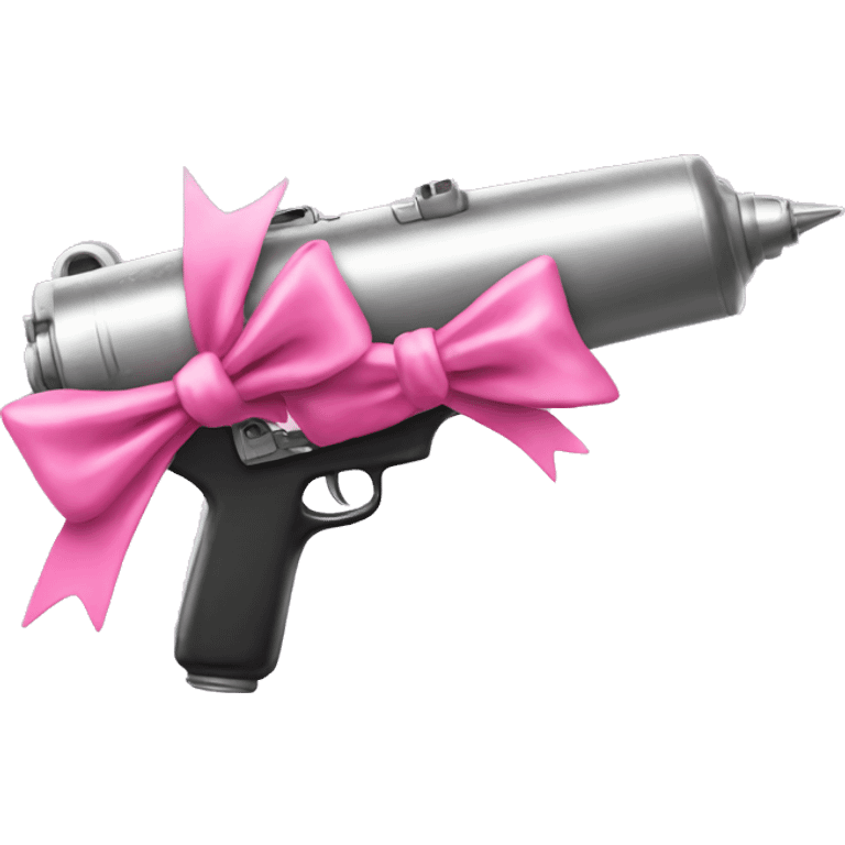 ray gun with pink bow  emoji