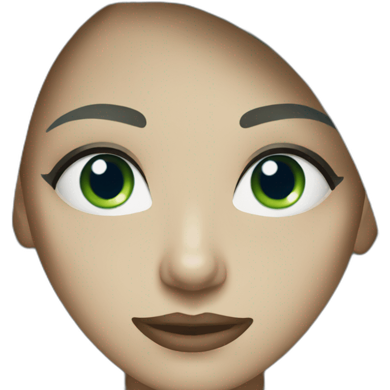 Gray green blue eyes woman emoji