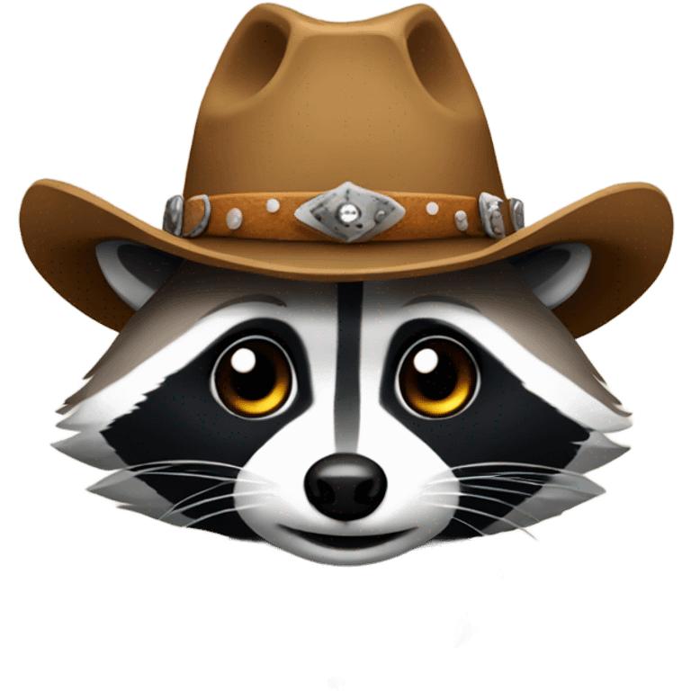 Raccoon wearing a cowboy hat  emoji