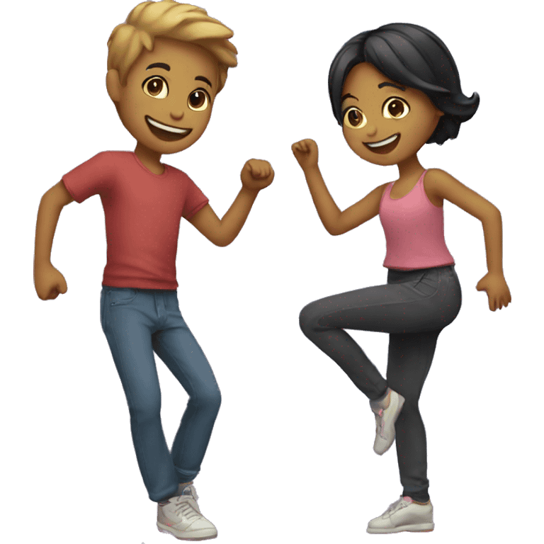 dancing girl and boy emoji