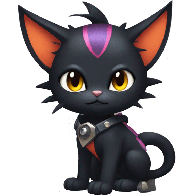 Cool Cute Edgy Black Dark Chibi Cat-Noibat-Noivern-Litten-Fakémon-hybrid emoji