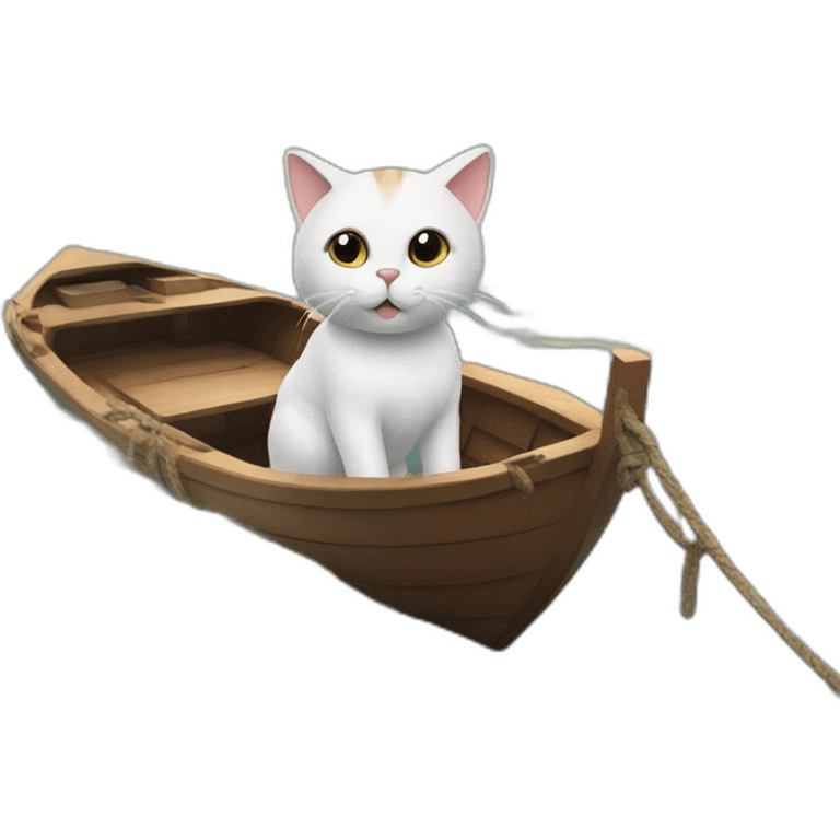 Cat on a boat  emoji