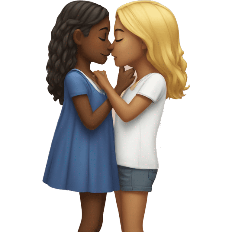 Girl kissing girl emoji