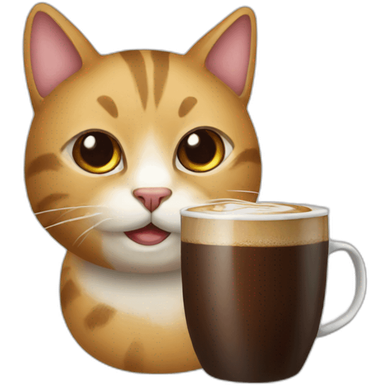 Coffee-cat emoji