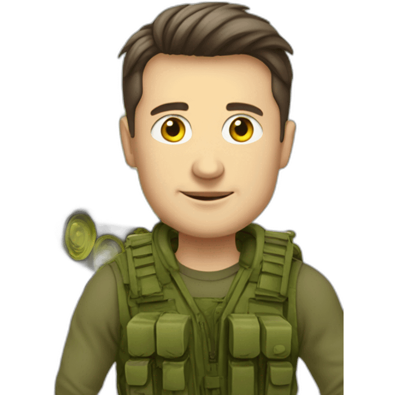 Zelenskyy with tanks emoji