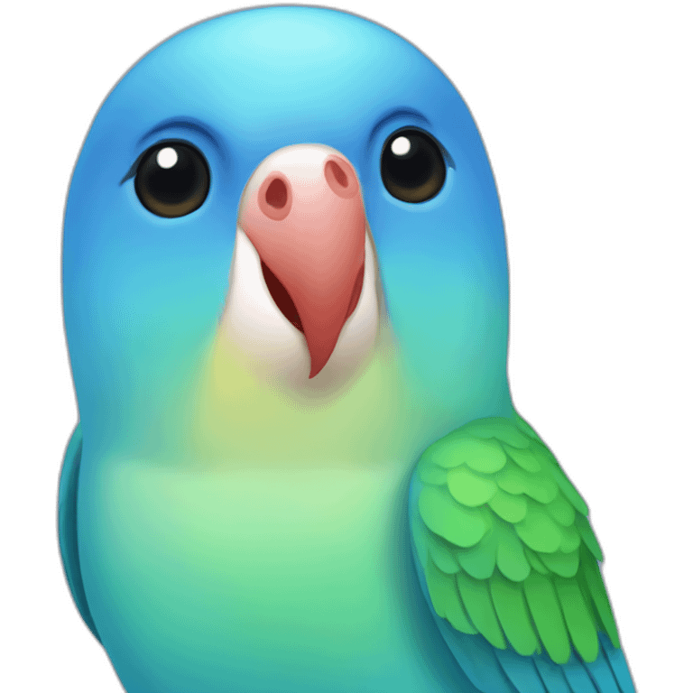 Blue Personata Lovebird emoji