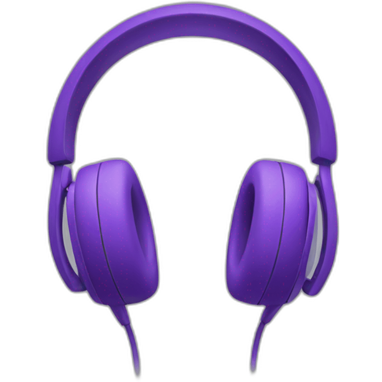 purple earphones emoji