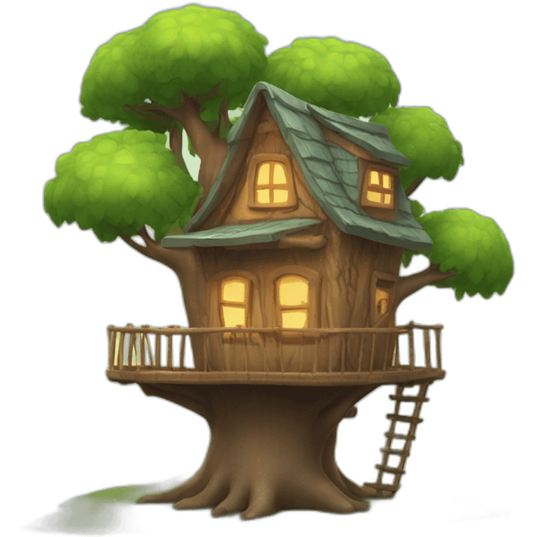 cute treehouse emoji