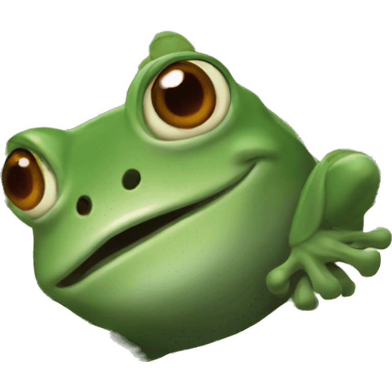 Frog going to war emoji