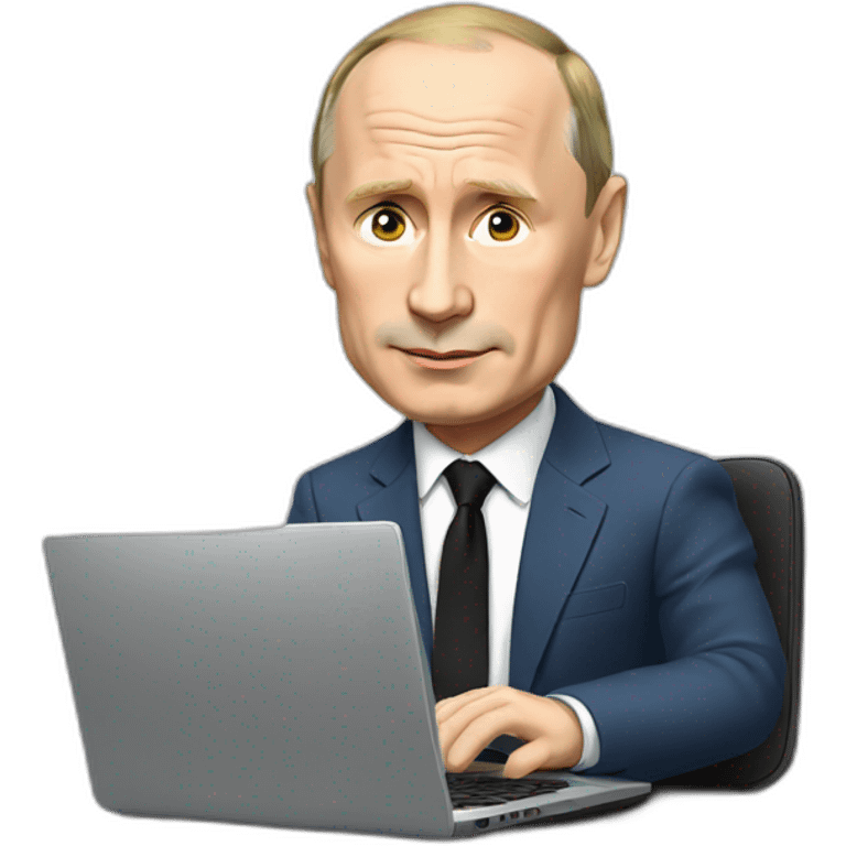 putin with a laptop emoji