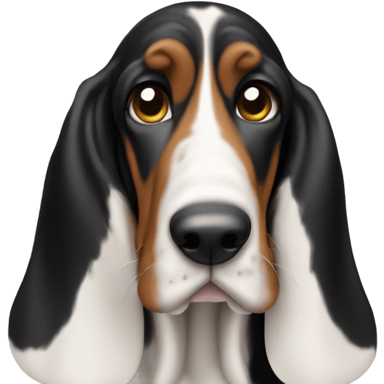 Black and tan basset hound  emoji