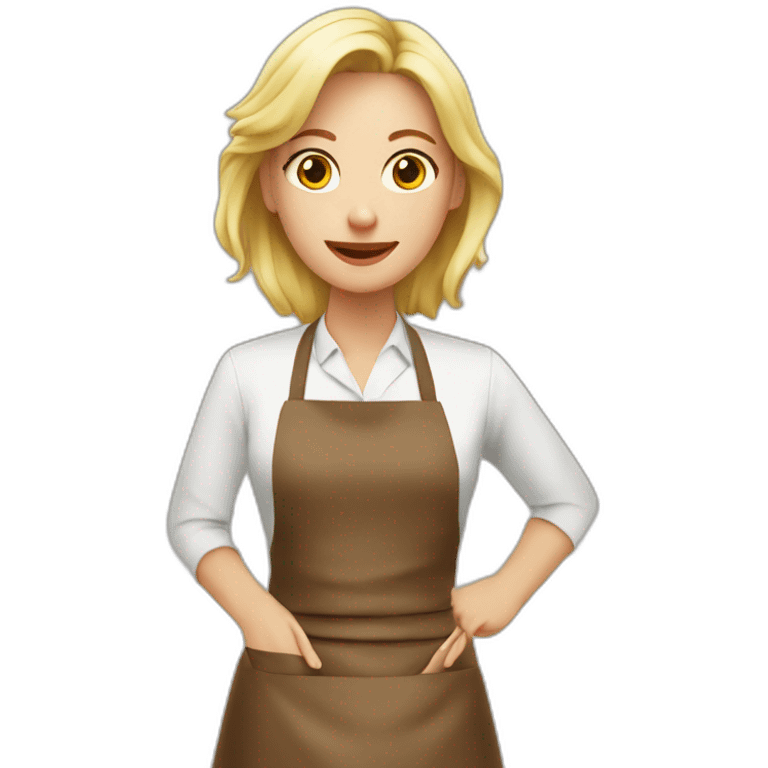 Mujer rubia cocinando emoji