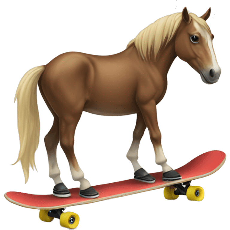 Horse on a skateboard emoji