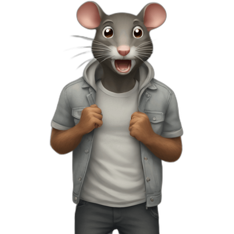 angry rat on a man emoji