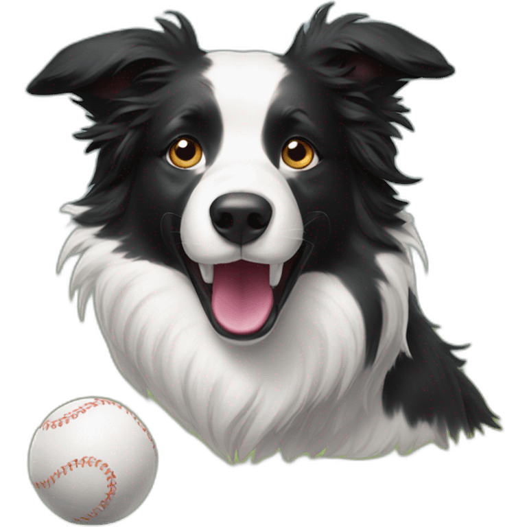 border collie play ball emoji