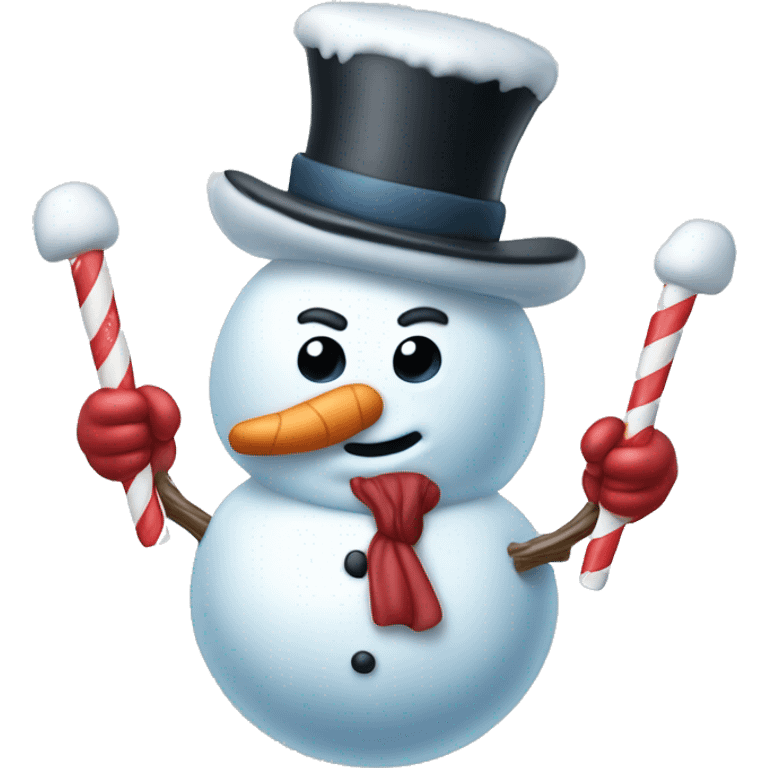 frosty the snowman but his nose is a bomb pop emoji