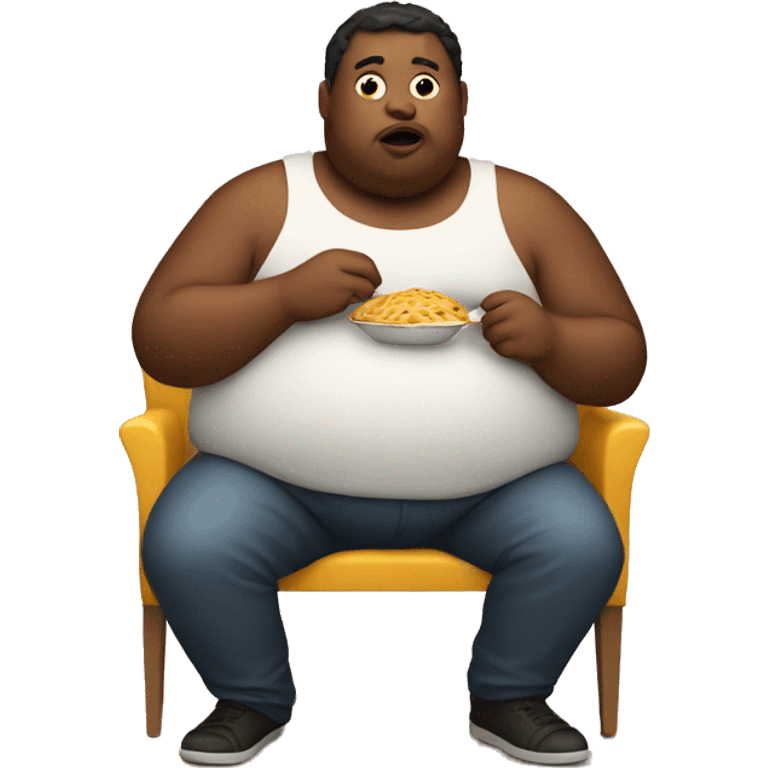 fat person eating  emoji