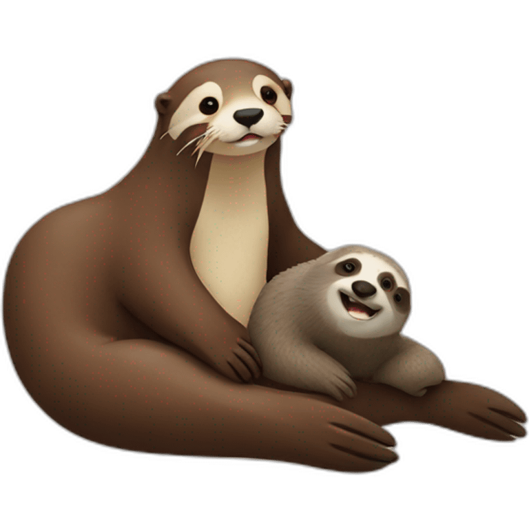 otter with a sloth emoji