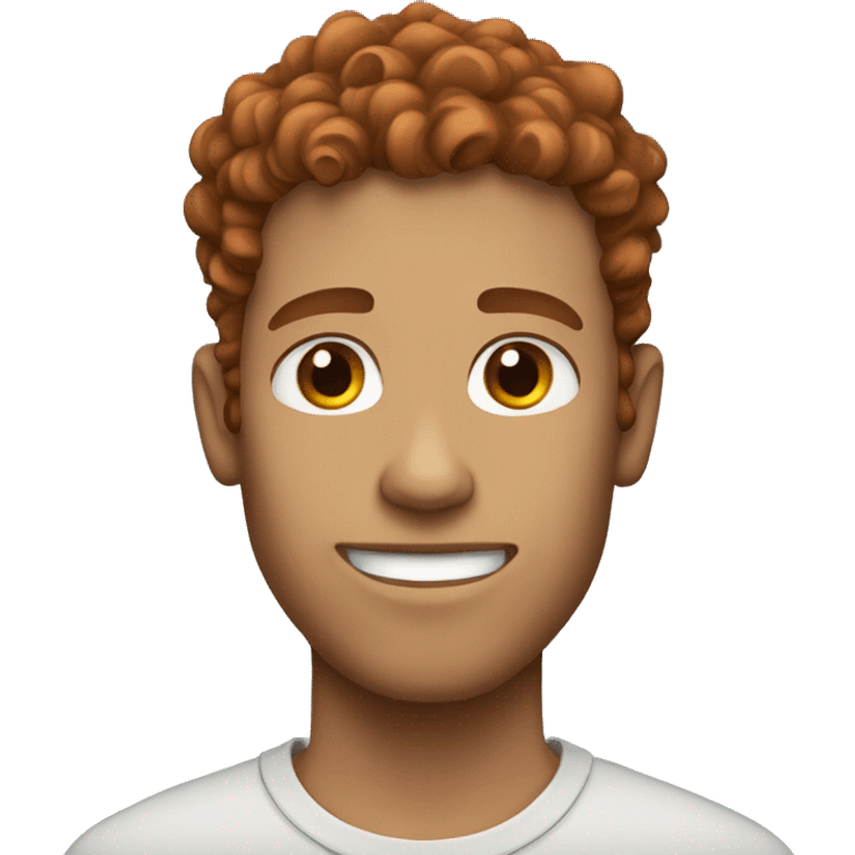 guy with curly red ish brown hair  emoji