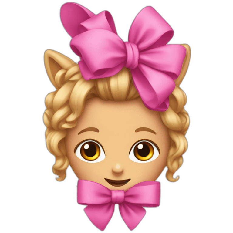 yorkshire with a pink hairbow emoji