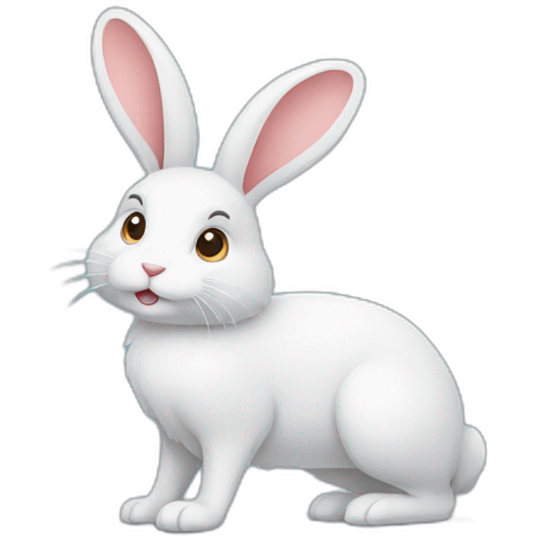 Bleu rabbit standing flat design emoji