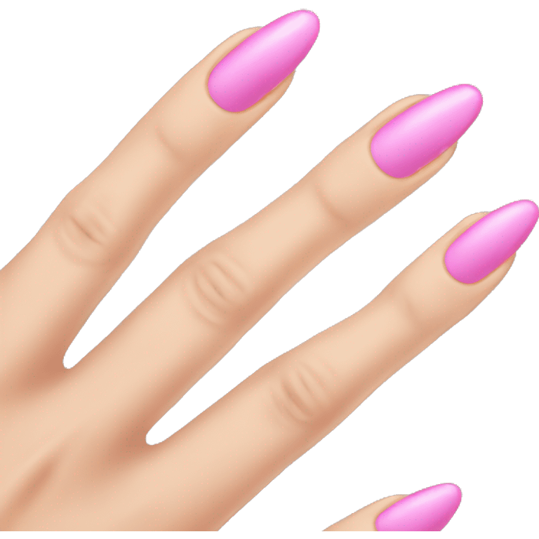 Pink long nails  emoji