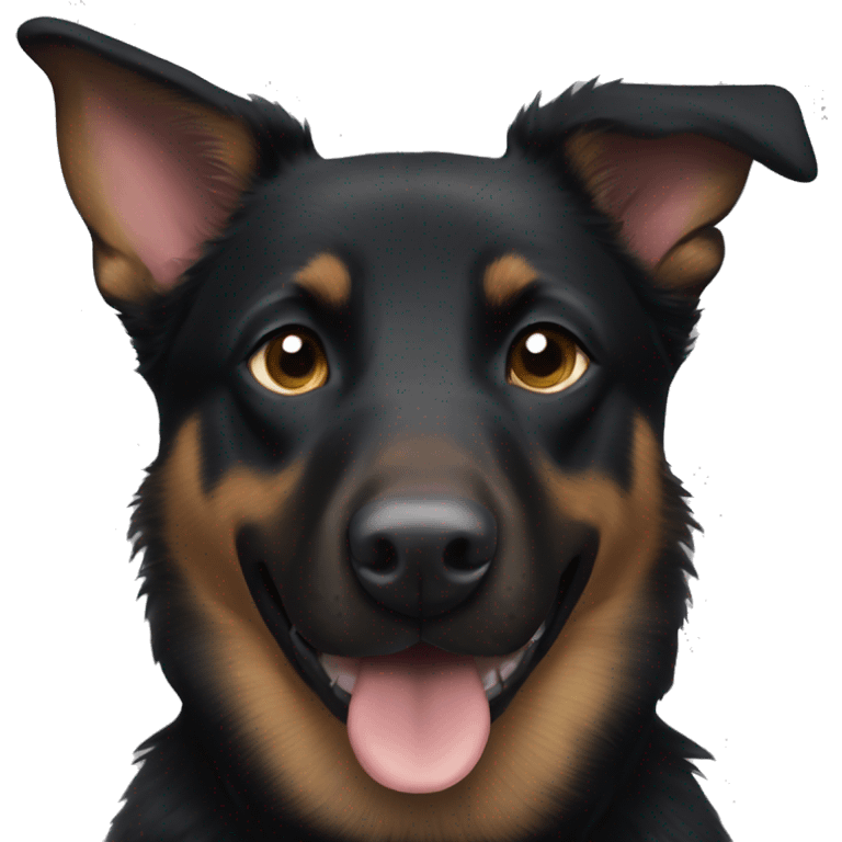 Black australian kelpie and german shepherd mix emoji