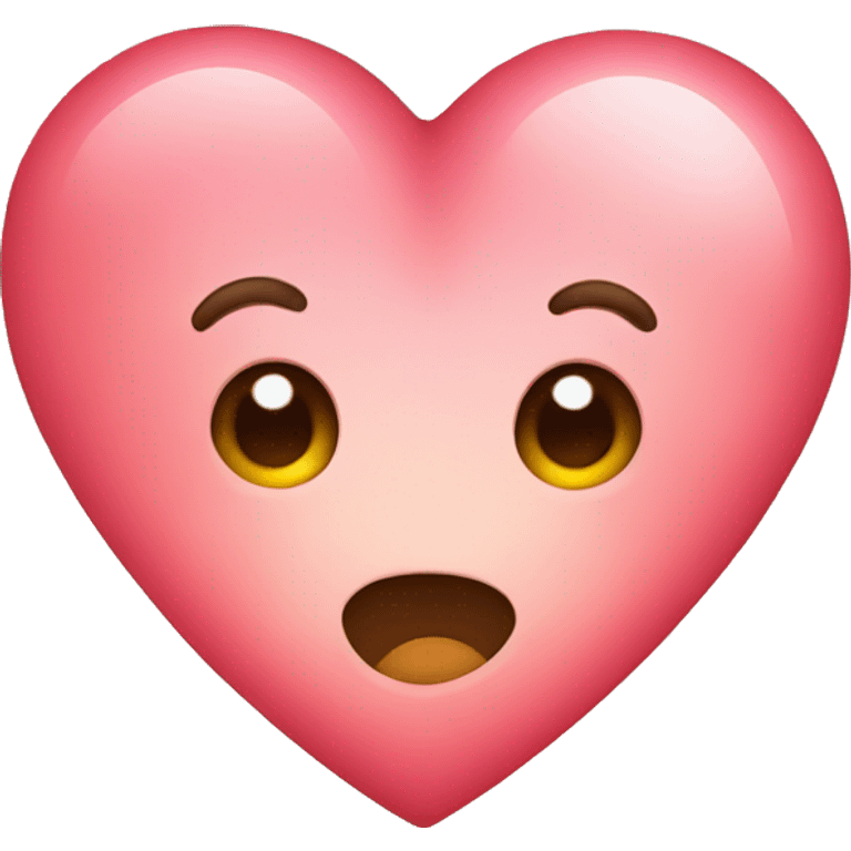 cute heart with face emoji