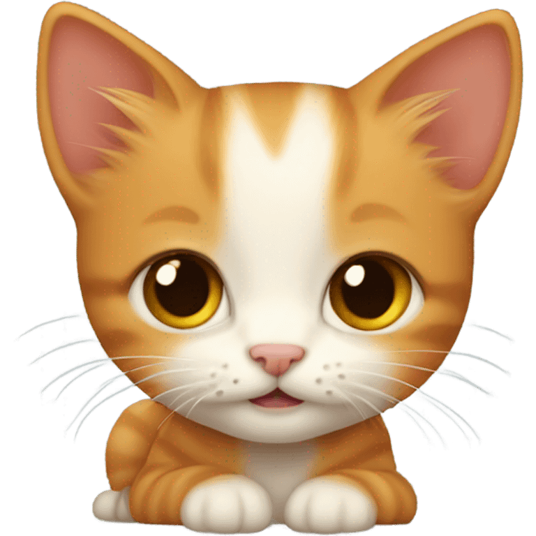 Cute ginger kitten emoji