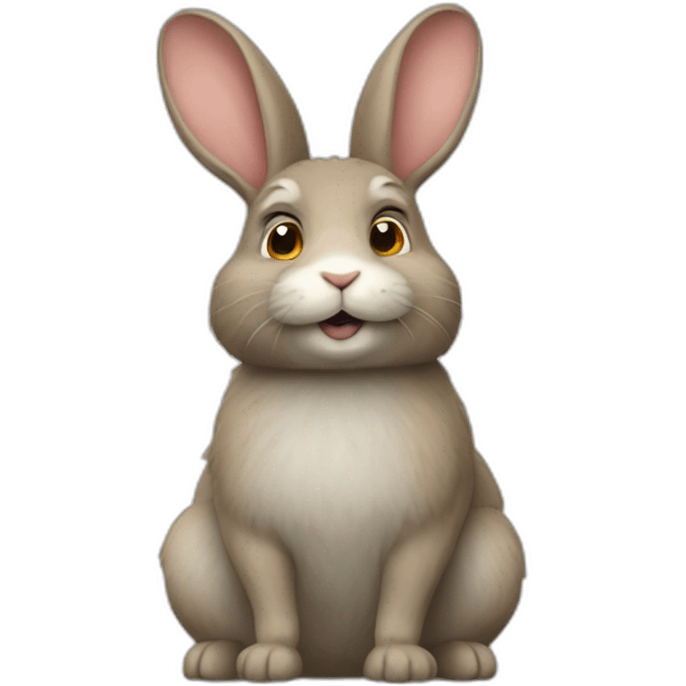 Rabbit with bog emoji