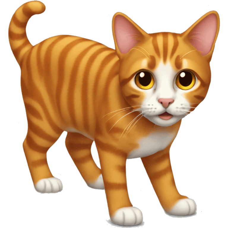 Dark Orange tabby full body emoji