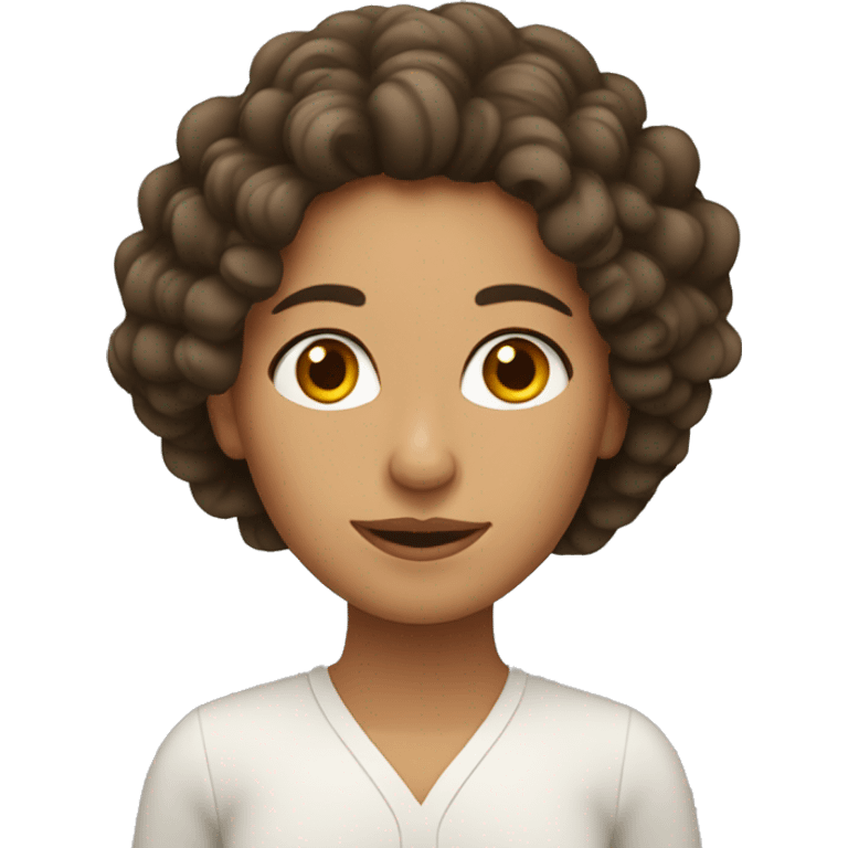 Spanish woman with long curly hair  emoji