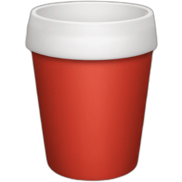 Red cup with a white circle emoji