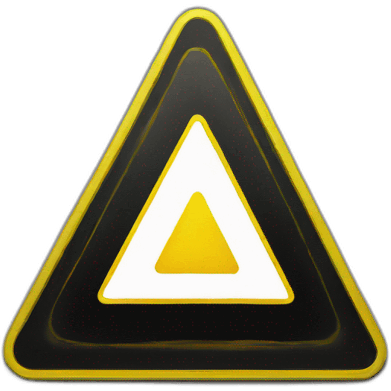 caution yellow triangle sign with black border emoji