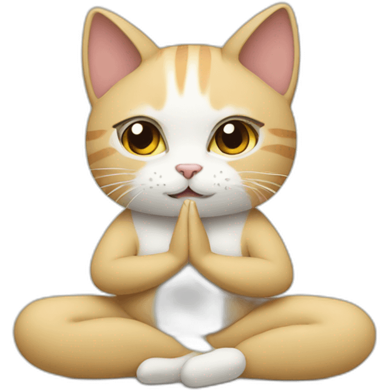 Yoga cat emoji