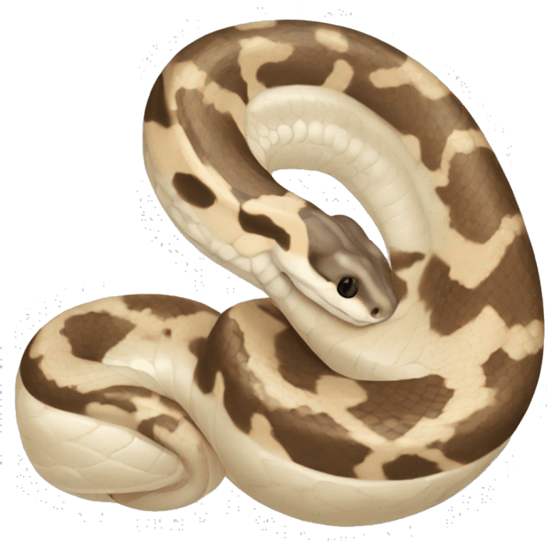 Cream and light brown ball python emoji