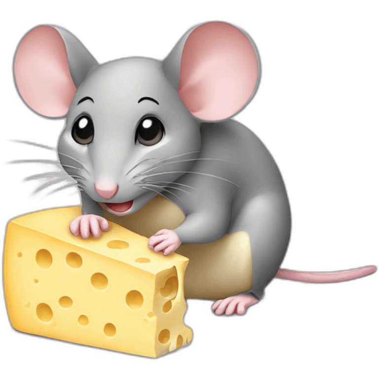 Mouse eat cheese emoji