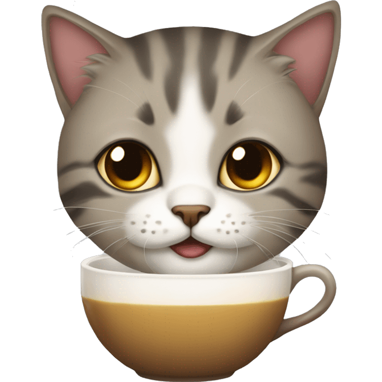 çay içen kedi emoji